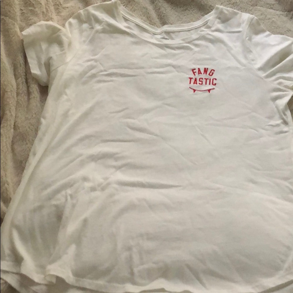 White Embroidered Halloween Tee